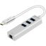 CABLETIME 4 In 1 USB Hub, White