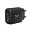 SIA Wall Charger, 30W, 1 USB-A Port, 1 USB-C Port, Black - SI-CH002B