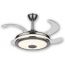 Fresh Ceiling Fan with Foldable Blades and Remote Control, 36 Inch - Metallic