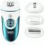 VGR Rechargeable Epilator, Wet and Dry, White and Blue - V-700