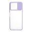 StraTG Back Cover for Infinix Note 8 with Camera Slider - Clear and light Purple