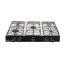 Long Life Freestanding Gas Stove, 5 Burners - Black and Silver