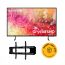 شاشة تلفزيون سامسونج سمارت 75 بوصة بدقة 4K UHD، وتقنية LED مع ريسيفر داخلي - 75DU7000 مع حامل حائط فالكون لتلفزيون 40-70 بوصة، اسود - FP-70  (شامل خدمة التركيب)