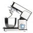 Black And White Stand Mixer, 6.5 Liters, 1300Watt, Silver - SC-312