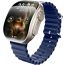 X10 ULTRA 3 Curved Smart Watch, 1.3 Inch - Dark Blue
