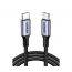 كابل USB-C مضفر يوجرين، 100 وات، 1 م، اسود - 70427