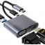 4 in 1  Male USB-C Adapter For MacBook and laptops - Silver