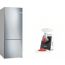 Bosch Series 4 No Frost Refrigerator, 483 Litres, Stainless Steel - KGN55VI2E9 with Bosch CompactPower Meat Grinder, 1600 Watt, Black and White - MFW3612A