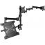 Vivo Dual Arm Holder for 13 to 27 Inch Monitors, with Laptop Holder, Black - STAND-V013L