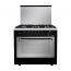 Fresh Professional Gas Cooker, 5 Burners, Black - 500000087