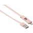 Keendex 1895 Pigeg 2-In-1 Lightning and Micro Charging Cable, 1 Meter - Rose