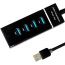 موزع USB، 4 منافذ، 30 سم، اسود