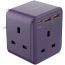 ONEPLUG 3-Outlet Cube Extension Socket With USB (US8)