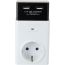  مشترك كهرباء انرجايزر، 1 مقبس، 2 منفذ USB- ابيض- SPEC1P2UEU2