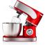 Black Stone Stand Mixer with Attachments, 6.5 Liters, 1600W, Red and Silver - BS610