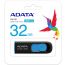 فلاش درايف USB ايه داتا UV128، سعة 32 جيجا - اسود/ازرق