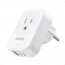 شاحن انكر ، 15 وات، 2 منفذ تيار متردد و1 منفذ  USB و2 منفذ USB-C، ابيض- A92A2321