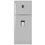 Beko Freestanding Digital Refrigerator, No Frost, 2 Doors, 19 FT, Silver - DN153720DX