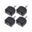 3.5mm Audio Adapter with 2 Outputs, Black- Pack of 4