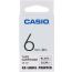 Casio Printer Label Tape, 6mm, Black Ink on Clear Tape- ‎XR-6X1
