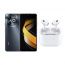 Infinix Smart 8, 64GB, 2GB RAM, 4G LTE, Dual SIM - Timber Black with Ridingtone AirPods Pro 2nd Gen Earbuds, Noise Cancellation - White