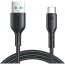 كابل USB-A إلى  فئة C  جوي روم فلاش تشارج سيريس ، 1 متر، اسود -  SA26-AC6