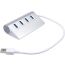 KNACRO 4 In 1 USB Hub - Silver
