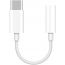 Aux Female USB-C Headphone Jack Adapter - White, 3.5mm