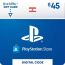 PlayStation PSN Card, 45 USD - Lebanon Store (Physical Card)