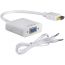 HDMI Input To VGA Adapter Male To Female 1080P Video Converter From HDMI To VGA Cord Cable Connector With Audio and Micro USB Powered for PC/Laptop/Monitor