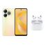 Infinix Smart 8, 64GB, 2GB RAM, 4G LTE, Dual SIM - Shiny Gold with Ridingtone AirPods Pro 2nd Gen Earbuds, Noise Cancellation - White