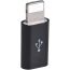 محول مايكرو USB انثي الي لايتنينج ذكر لابل ايفون 8 بلس - اسود