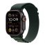 Apple Watch Ultra 2, 49mm, Black Titanium Case and Dark Green Alpine Small Strap - A2986