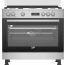 Beko bPRO 500 Gas Cooker, 5 Burners, Stainless Steel and Black-  GGR 15325 FX NS