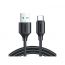 كابل جوي روم بموصل USB فئة A الى فئة C، طوله 1 متر، اسود - S-UC027A9