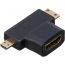 Keendex Kx1752 Micro HDMI and Mini HDMI to HDMI Adapter