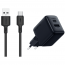 Oraimo Cannon 18D Charging Kit, 18 Watt, USB-C and USB-A Ports, Black - OCW-5183E-C53