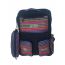 Gharibo Bags School Backpack With Pencil Case For Boys, Striped Pattern -Navy and Red