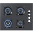 Star Max Pro Gas Built-in Hob, 60 CM, 4 Burners, Black - ‎LX40 TAHDF