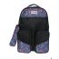 Gharibo Bags School Backpack With Pencil Case for Girls, Motifs Pattern - Black and Purple