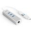موزع USB-A وي مي 4 في 1، بمحول USB-C - رمادي