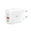 شاحن سيا، 30 وات، 1 منفذ USB-A، و1 منفذ USB-C، ابيض - SI-CH002W