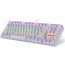Redragon K552 KUMARA Gaming Mechanical Keyboard [Red Switches] - Rainbow LED Lighting - English & Arabic Keys - White