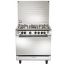 Universal Volcan Gas Cooker, 5 Burners, Silver- 9605 VR