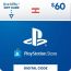 كارت ديجيتال PSN  سوني بلايستيشن 60 دولار - لبنان