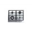 Meneghetti Built-in Gas Hob, 60Cm, 4 Burners, Self Ignition, Silver - HMG 60 PB T 4BF