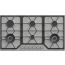 Teva Gas Built-in Hob, 90CM, 6 Burners, Grey - RT191MN
