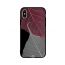 Purple and Grey Leaf Printed Back Cover for Apple iPhone X