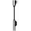Keendex KX 2474 Lightning 2 in 1 Adapter 3.5mm Earphone Audio & Charger Splitter Compatible for iPhone/iPad/iPod - Gray and Black