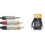 Stagg N Series Dual RCA to Stereo Mini Phone Plug Cable, 3 Meters, Black - NYC3-MPS2CMR
